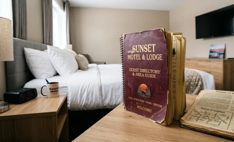 Replacing a dirty guest information folder with a modern hotel guest app