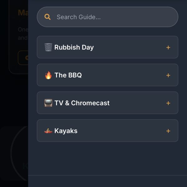 KoruStay guest guide section